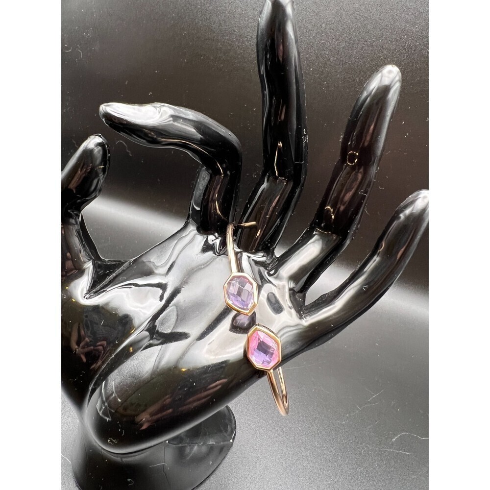 Cuff Bracelet with Purple Stones - Picture 4 of 5